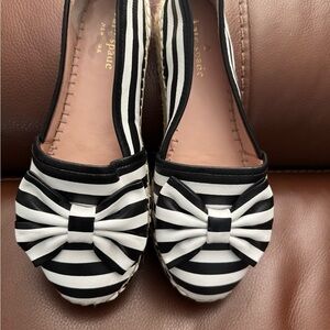 Kate Spade Black and White Espadrille Shoes